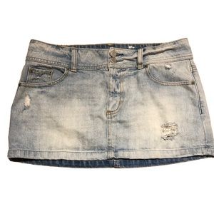 American Eagle Light Wash Denim Jean Skirt Size 8 Y2K Vintage
